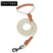 Beige Leather Round Rope / M