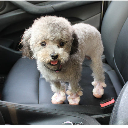 Winter Dog Shoes – Plush Anti-Slip Booties with Cute Ear Design for Small Dogs