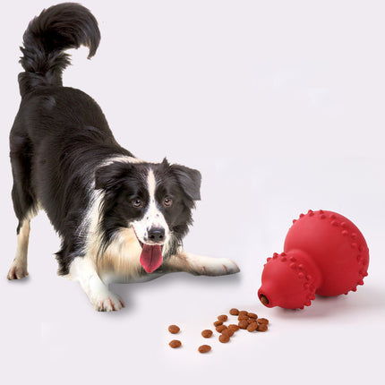 Leaky Gourd Toy - Durable Natural Rubber Dog Ball for Interactive Play