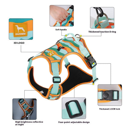 Dog Chest and Back Reflective Commuter Hand Holding Rope – Safety Harness for Dogs | Petpexi