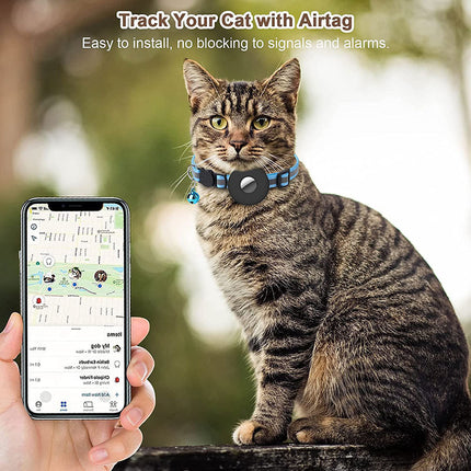 Airtag Pet Collar with Bell, Reflective and Adjustable for Cats and Dogs, sold by www.petpexi.com

