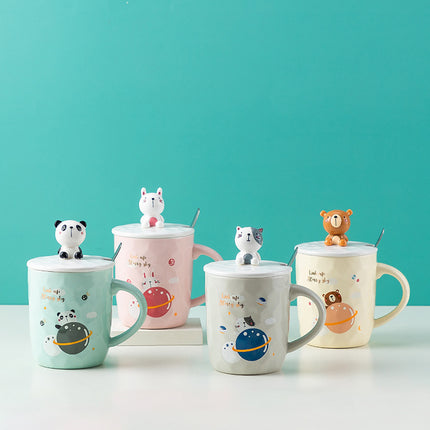 350ml Animal Cartoon Creative 3D Ceramic Mug – Unique Stereoscopic Design for Coffee & Tea – PetPexi, Free US Shipping

