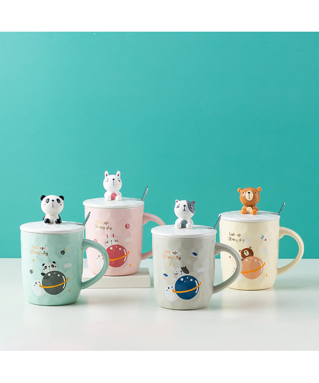 350ml Animal Cartoon Creative 3D Ceramic Mug – Unique Stereoscopic Design for Coffee & Tea – PetPexi, Free US Shipping

