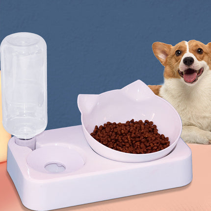 White Anti-Overturning Dog and Cat Food Bowl from Petpexi, available in small and large sizes, designed for durability and spill prevention.