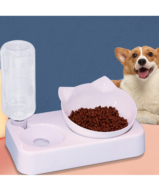 White Anti-Overturning Dog and Cat Food Bowl from Petpexi, available in small and large sizes, designed for durability and spill prevention.