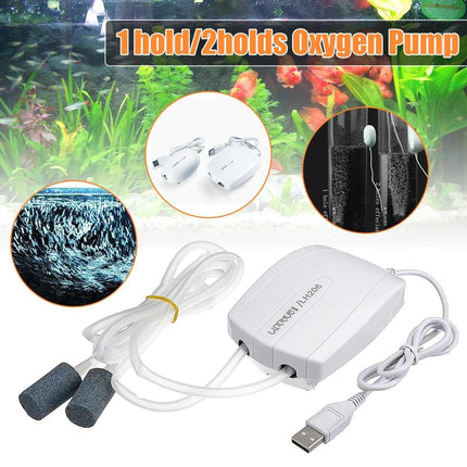Aquarium AirPump Mini Compressor Single & Double Outlet – Durable, Silent Oxygen Pump with Fast Free Shipping USA from PetPexi

