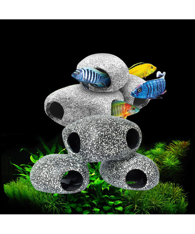 Ceramic aquarium decorative stones for shrimp farms and ponds, available in multiple sizes, durable and natural, from PetPexi with free USA shipping.