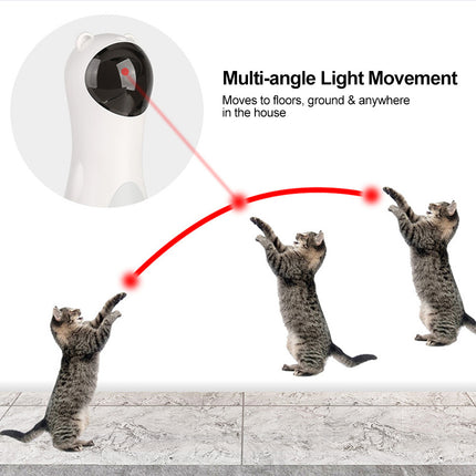 Automatic Laser Cat Toy Bear with LED red laser, adjustable modes, USB & battery powered, from Petpexi with fast free USA shipping

