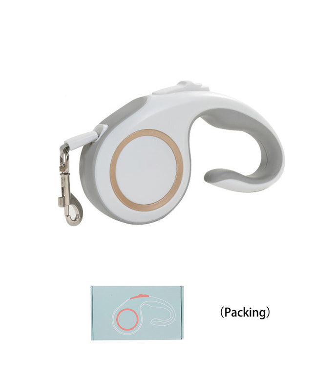 Automatic retractable dog leash by Petpexi—5m flexible nylon ribbon, ergonomic anti-slip handle, tangle-free design for small and medium dogs, premium pet walking gear

