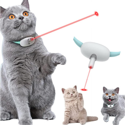 Automatic Smart Laser Teasing Cat Collar USB Rechargeable made of safe TPR – interactive hands-free cat toy from Petpexi with fast free USA shipping

