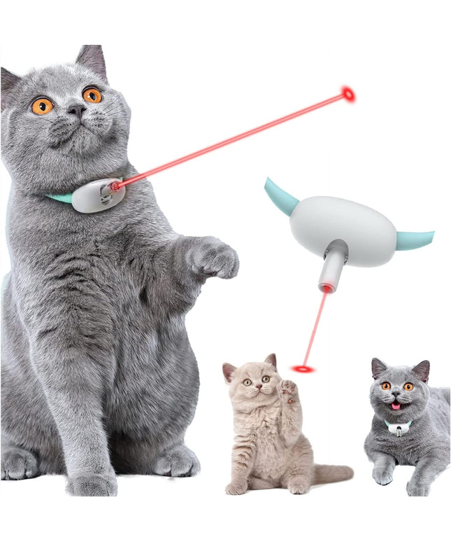 Automatic Smart Laser Teasing Cat Collar USB Rechargeable made of safe TPR – interactive hands-free cat toy from Petpexi with fast free USA shipping

