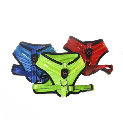 LED Luminous Dog Harness – USB Rechargeable Reflective Safety Chest Strap Vest for Dogs | Petpexi