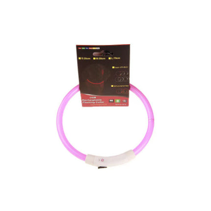 Pet Flashing USB Rechargeable Glowing Dog Collar – Safety Optical Fiber LED Necklace | Petpexi