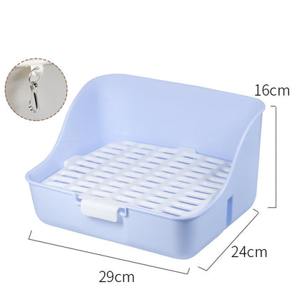 Rabbit Litter Box Bunny Corner Toilet Box Potty Trainer for Hamster, Guinea Pig, Ferret, Rat, Chinchilla Cage Pan