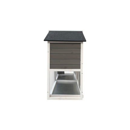 Detachable Pallet Ramp Wooden Outdoor Rabbit Hutch with Walking Cage