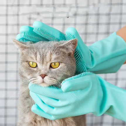 Silicone Dog Grooming Hair Comb & Massage Glove for Small Dogs & Cats | Petpexi