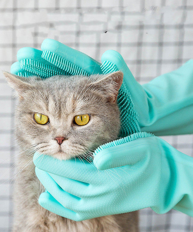 Silicone Dog Grooming Hair Comb & Massage Glove for Small Dogs & Cats | Petpexi