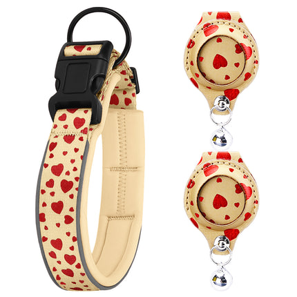 Durable Nylon AirTag Pet Collar with Leather Protective Case – Track Dogs & Cats Safely | petpexi.com