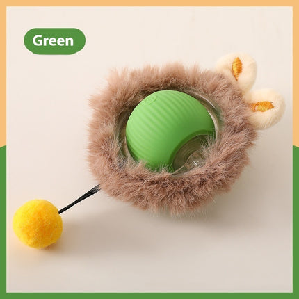 Cat Toy Self-Hi Funny Rolling Ball – Plush Silicone Play Toy for Cats | Petpexi