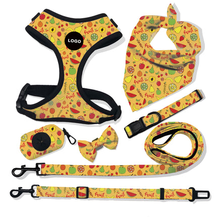 Pet Breathable Dog Harness Leash Set – Stylish & Comfortable Printed Cloth | Petpexi
