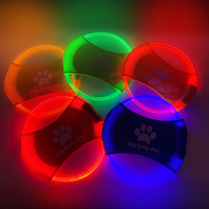 LED Luminous Flying Disc Dog Toy - Interactive Fetch & Training - Petpexi.com