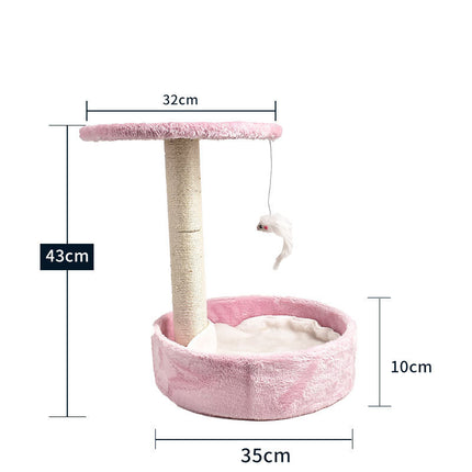 Cat Climbing Frame Litter Tree with Integrated Grab – Solid Wood Stylish Design | Petpexi