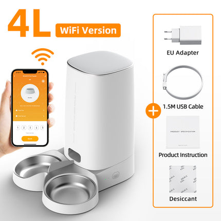 ROJECO 4L Automatic Pet Feeder – Cat & Small Dog Food Dispenser with WiFi/App Control | Fresh, Easy Cleaning | Fast Free Shipping USA – petpexi.com