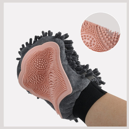 Pet Bathing Brush 2-in-1 Grooming Glove – Dual-sided Brushing, Massaging & Drying Tool | Petpexi