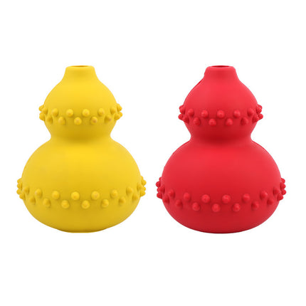 Leaky Gourd Toy - Durable Natural Rubber Dog Ball for Interactive Play