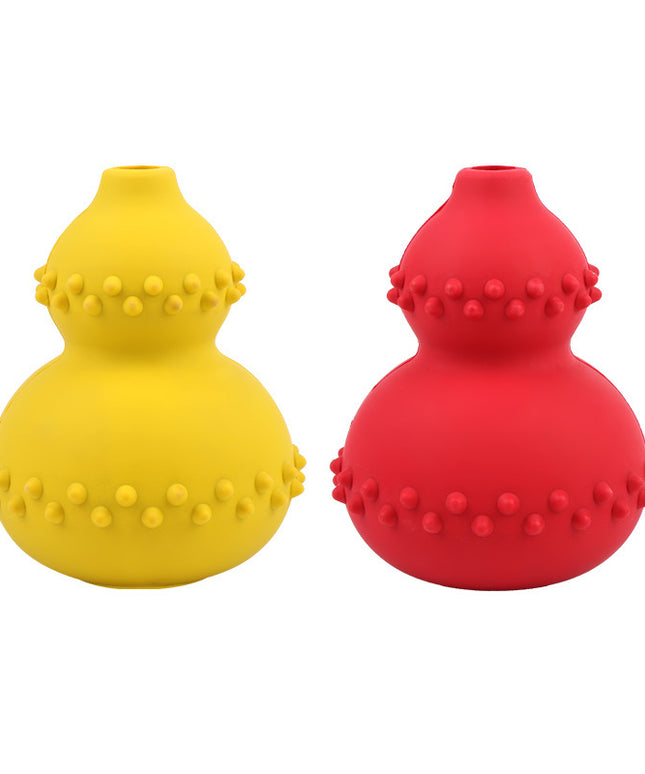 Leaky Gourd Toy - Durable Natural Rubber Dog Ball for Interactive Play
