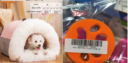 Cozy Portable Dog & Cat Nest – Warm, Plush, Foldable Bed for Autumn & Winter