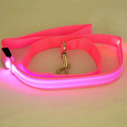 LED Luminous Traction Belt Dog Leash – Durable Nylon, Bright Colors, Perfect for Safe Night Walks – Fast & Free Shipping at www.petpexi.com