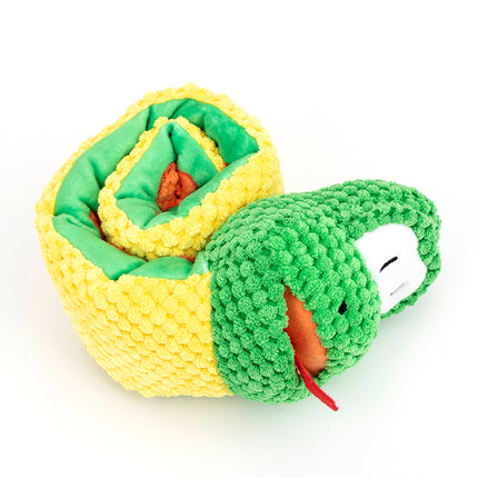 Snake Snuffle Toy for Dogs – Plush Squeaky Puzzle Toy for Boredom & IQ Training | petpexi.com