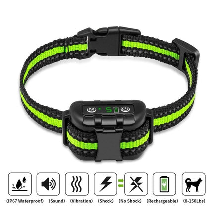 Rechargeable Waterproof Dog Bark Collar with Beep, Vibration & Shock Modes – Petpexi USA

