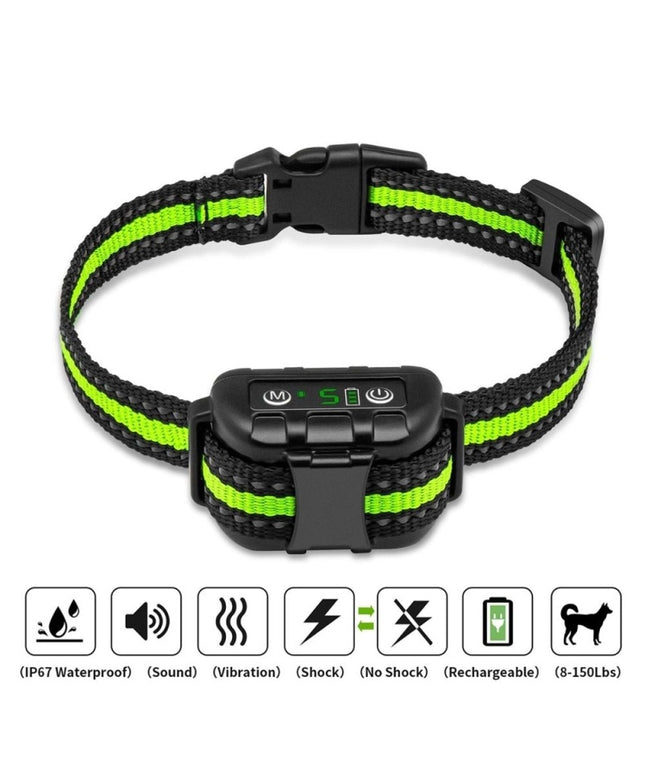 Rechargeable Waterproof Dog Bark Collar with Beep, Vibration & Shock Modes – Petpexi USA

