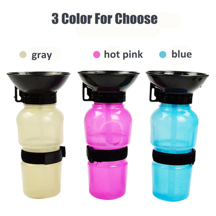 PetPexi Portable Squeeze Dog Water Bottle - 500ml Travel Bowl