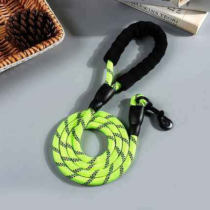 Reflective Nylon Round Rope Dog Leash – Durable Traction Belt in Multiple Colors | Petpexi