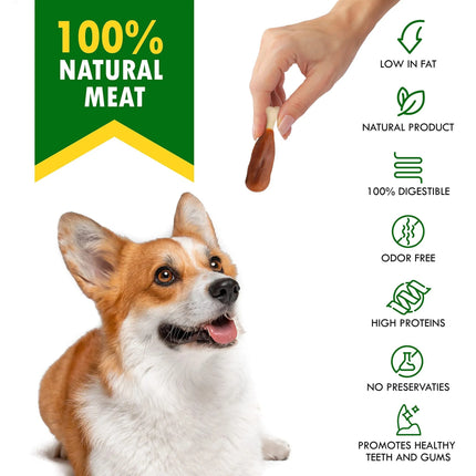 Dog Calcium Bones Wrapped with Chicken - Rawhide Free, Grain Free, Organic Treats for Training - Healthy Dried Snacks for Small & Large Dogs | PetPexi