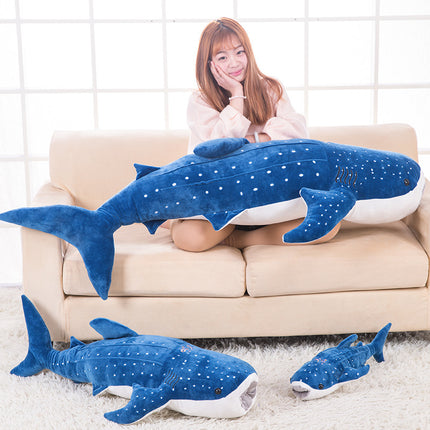 Blue Whale Shark Soft Stuffed Plush Toy in soft plush & PP cotton, perfect for kids and collectors. Fast & free USA shipping | petpexi.com