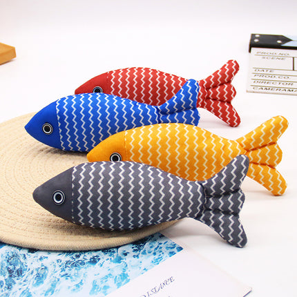 Burlap Fish Catnip Kicker Toy – Durable, Organic, Soft, and Fun for Cats – Available at Petpexi with Free USA Shipping

