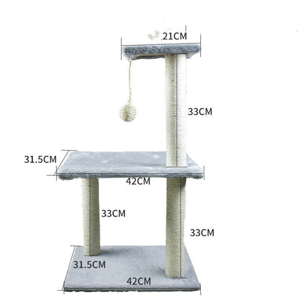 Cat Climbing Frame Litter Tree with Integrated Grab – Solid Wood Stylish Design | Petpexi
