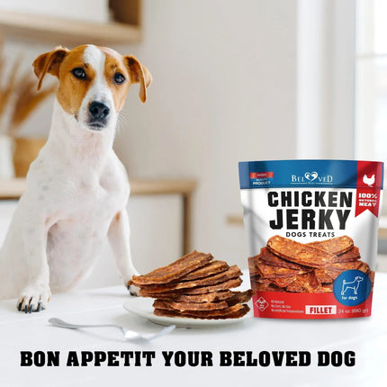 Chicken Jerky Dog Treats - High Protein, Grain-Free, All-Natural, 1.5 Lb - Healthy Dog Training Chews - Free Shipping to USA | PetPexi