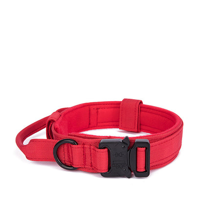 Adjustable Tactical Dog Collar – Durable Monochrome Nylon K9 Collar | Petpexi