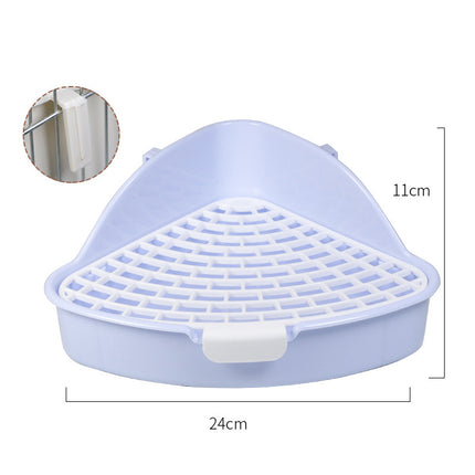 Rabbit Litter Box Bunny Corner Toilet Box Potty Trainer for Hamster, Guinea Pig, Ferret, Rat, Chinchilla Cage Pan