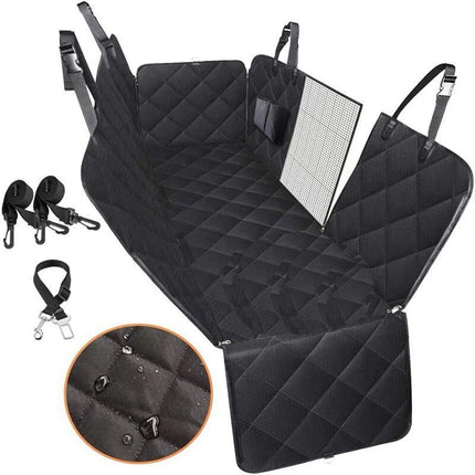 Dog Car Seat Cover with Mesh Window – Waterproof Hammock with Zippers & Storage | Petpexi