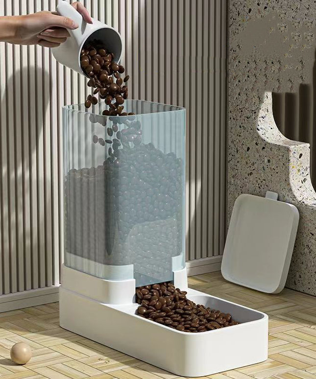 Cat & Dog Automatic Feeder with Water Dispenser – Large Capacity, Transparent Design