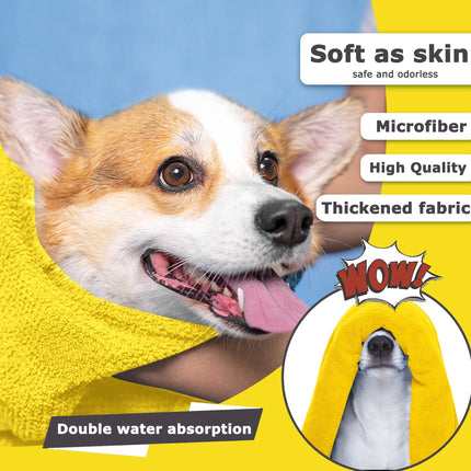 Quick-Drying Dog Towels for Dogs & Cats – Super Absorbent Soft Microfiber | Petpexi