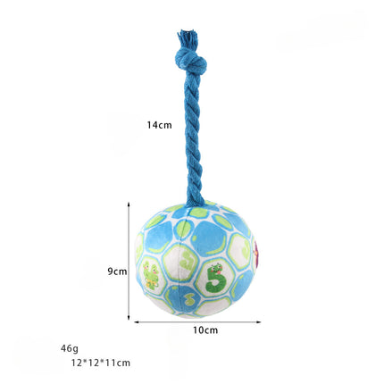 Dog Elastic Football Tug Of War Interactive Cotton Rope Ball – Durable Chew & Play Toy – www.petpexi.com