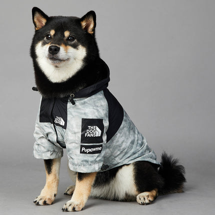 Printed Dog Shell Jacket – Lightweight Waste Paper Style Coat for Large Dogs | Petpexi