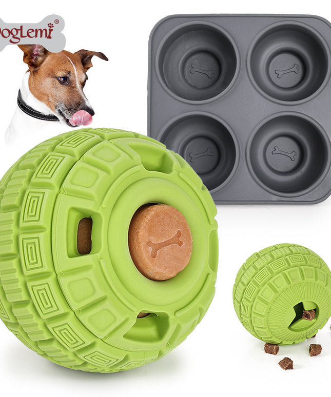 Natural Rubber Food Dropping Ball Toy – Durable Interactive Dog Puzzle Toy | www.petpexi.com